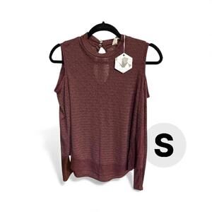Amazon - Women's Knit Top  - Small Burgandy NWT